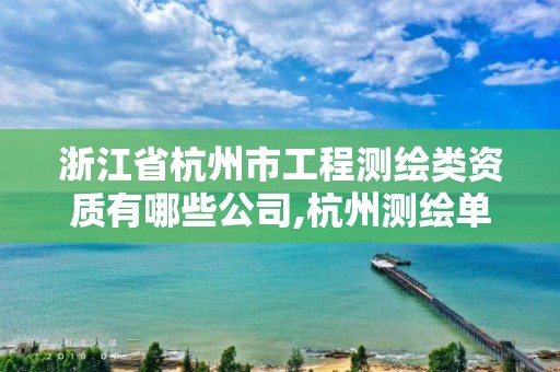 浙江省杭州市工程測繪類資質有哪些公司,杭州測繪單位。