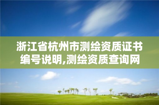 浙江省杭州市測繪資質證書編號說明,測繪資質查詢網。