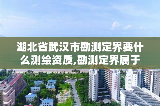 湖北省武漢市勘測定界要什么測繪資質,勘測定界屬于工程測量嗎。