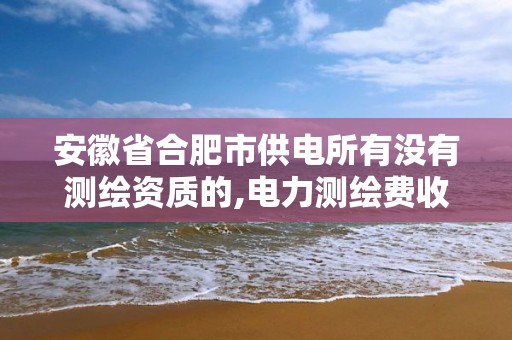 安徽省合肥市供電所有沒有測繪資質的,電力測繪費收費標準。