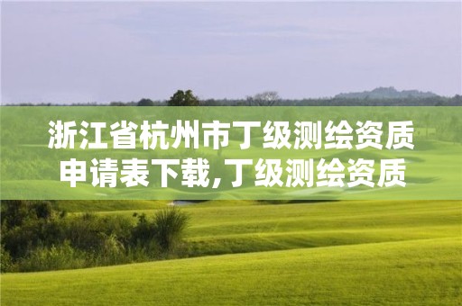 浙江省杭州市丁級測繪資質申請表下載,丁級測繪資質業務范圍。