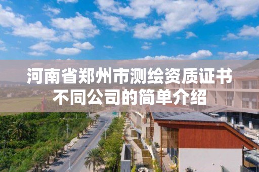 河南省鄭州市測繪資質證書不同公司的簡單介紹