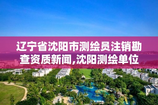 遼寧省沈陽市測繪員注銷勘查資質新聞,沈陽測繪單位。