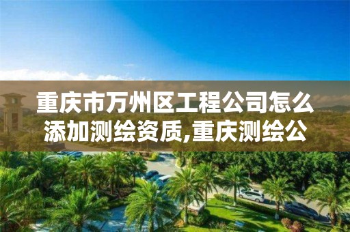 重慶市萬州區工程公司怎么添加測繪資質,重慶測繪公司收費標準。