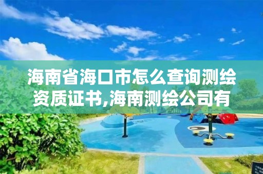 海南省海口市怎么查詢測繪資質證書,海南測繪公司有多少家。