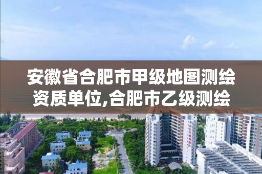 安徽省合肥市甲級(jí)地圖測(cè)繪資質(zhì)單位,合肥市乙級(jí)測(cè)繪公司。