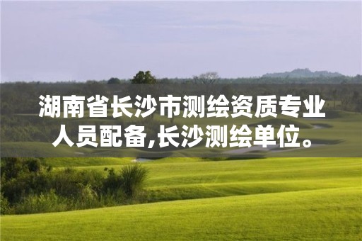 湖南省長沙市測繪資質專業人員配備,長沙測繪單位。