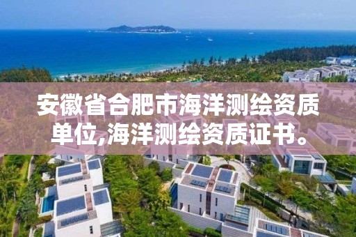 安徽省合肥市海洋測繪資質單位,海洋測繪資質證書。