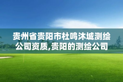 貴州省貴陽市杜鳴沐城測繪公司資質,貴陽的測繪公司有哪些。