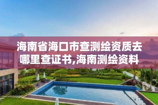 海南省海口市查測繪資質(zhì)去哪里查證書,海南測繪資料信息中心。