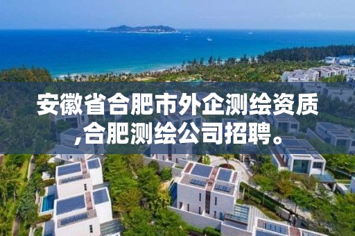 安徽省合肥市外企測繪資質(zhì),合肥測繪公司招聘。