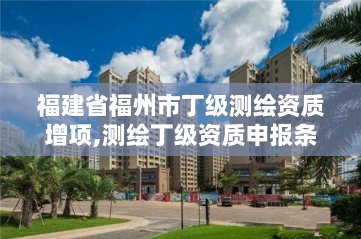 福建省福州市丁級測繪資質增項,測繪丁級資質申報條件。