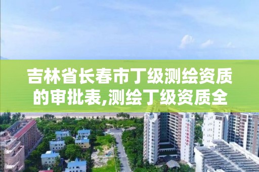 吉林省長春市丁級測繪資質的審批表,測繪丁級資質全套申請文件。