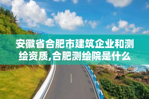 安徽省合肥市建筑企業和測繪資質,合肥測繪院是什么單位。