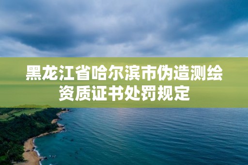 黑龍江省哈爾濱市偽造測(cè)繪資質(zhì)證書處罰規(guī)定