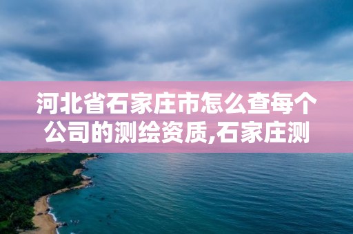 河北省石家莊市怎么查每個公司的測繪資質,石家莊測繪局在哪。