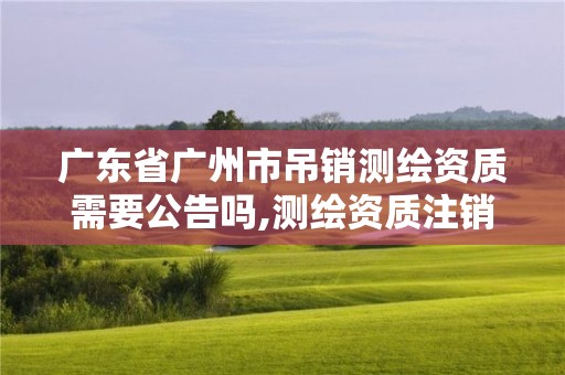 廣東省廣州市吊銷測繪資質(zhì)需要公告嗎,測繪資質(zhì)注銷流程。