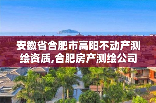 安徽省合肥市高陽不動產測繪資質,合肥房產測繪公司。