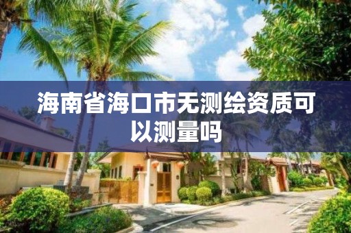 海南省海口市無測繪資質可以測量嗎