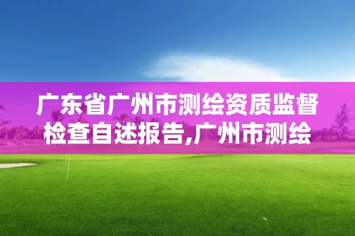 廣東省廣州市測繪資質監督檢查自述報告,廣州市測繪產品質量檢驗中心。