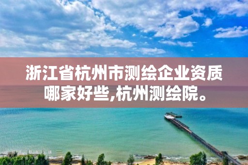 浙江省杭州市測繪企業資質哪家好些,杭州測繪院。