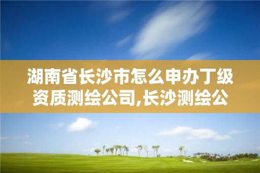 湖南省長沙市怎么申辦丁級資質(zhì)測繪公司,長沙測繪公司資質(zhì)有哪家。