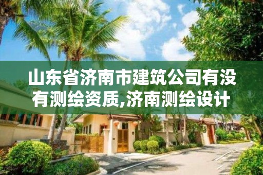 山東省濟南市建筑公司有沒有測繪資質,濟南測繪設計院。