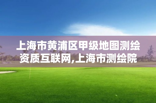 上海市黃浦區甲級地圖測繪資質互聯網,上海市測繪院調取地形圖。