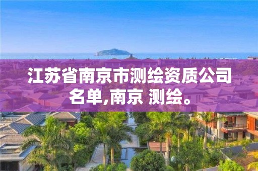 江蘇省南京市測繪資質公司名單,南京 測繪。