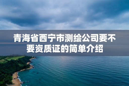 青海省西寧市測繪公司要不要資質證的簡單介紹