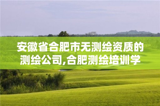 安徽省合肥市無測繪資質的測繪公司,合肥測繪培訓學校。