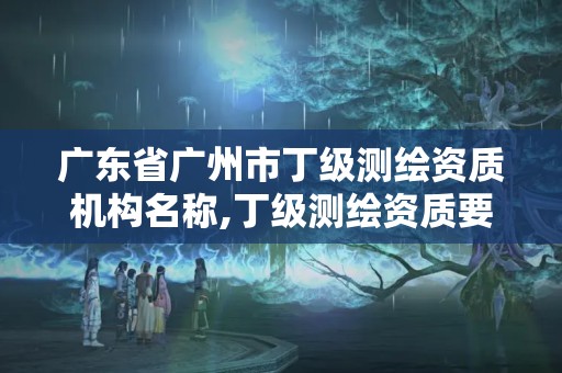 廣東省廣州市丁級測繪資質機構名稱,丁級測繪資質要求。