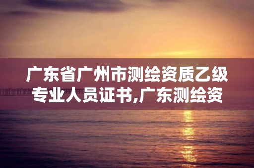 廣東省廣州市測繪資質乙級專業人員證書,廣東測繪資質標準。