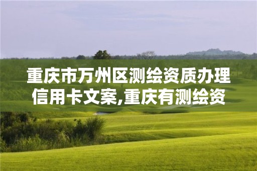 重慶市萬(wàn)州區(qū)測(cè)繪資質(zhì)辦理信用卡文案,重慶有測(cè)繪資質(zhì)測(cè)繪公司大全。