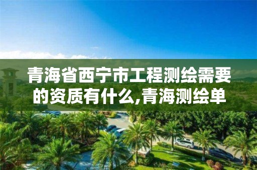 青海省西寧市工程測繪需要的資質有什么,青海測繪單位。