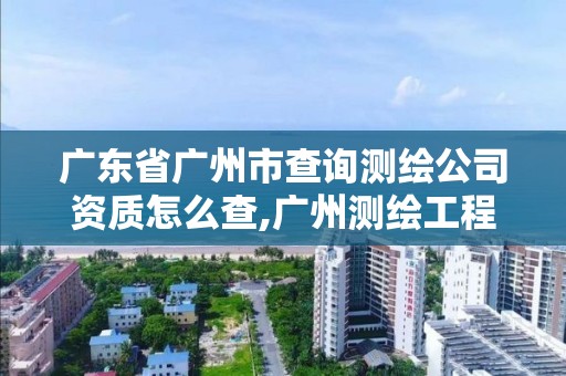 廣東省廣州市查詢測繪公司資質怎么查,廣州測繪工程公司。