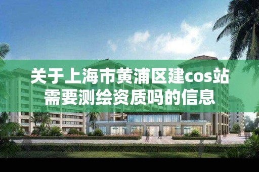 關于上海市黃浦區建cos站需要測繪資質嗎的信息