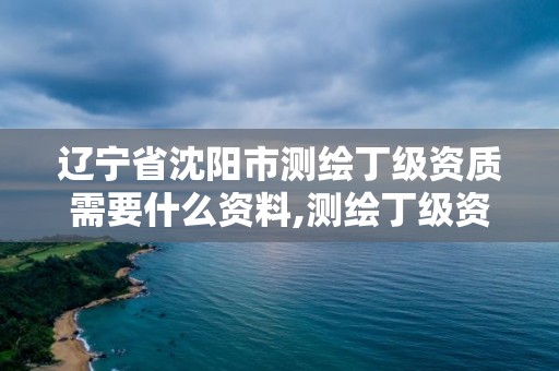 遼寧省沈陽市測繪丁級資質需要什么資料,測繪丁級資質申報條件。