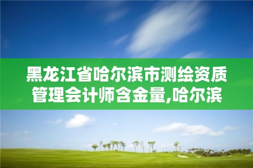 黑龍江省哈爾濱市測繪資質管理會計師含金量,哈爾濱測繪局招聘。