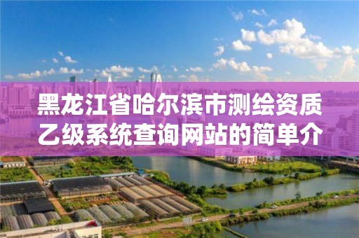 黑龍江省哈爾濱市測繪資質乙級系統查詢網站的簡單介紹