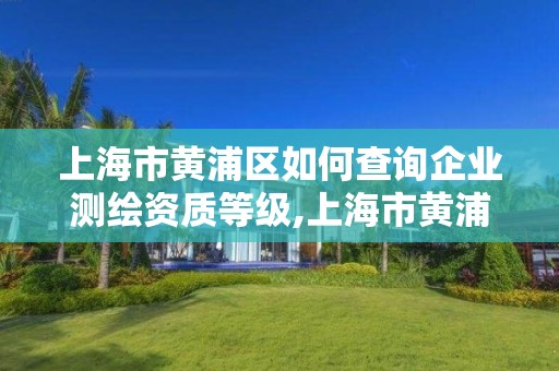 上海市黃浦區如何查詢企業測繪資質等級,上海市黃浦區測繪中心。