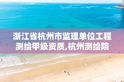 浙江省杭州市監理單位工程測繪甲級資質,杭州測繪院是什么單位。