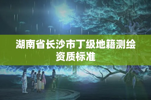 湖南省長沙市丁級地籍測繪資質標準