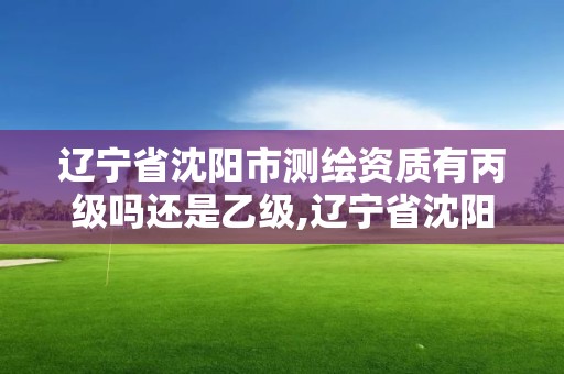 遼寧省沈陽市測繪資質有丙級嗎還是乙級,遼寧省沈陽市測繪資質有丙級嗎還是乙級。