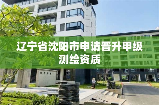 遼寧省沈陽市申請晉升甲級測繪資質