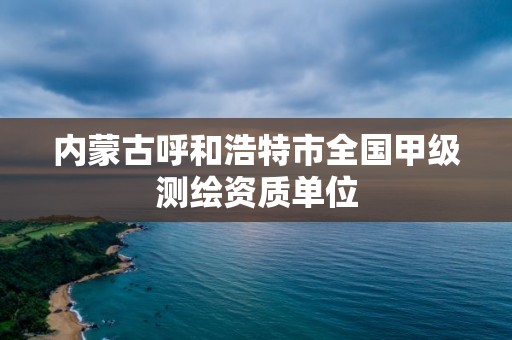 內蒙古呼和浩特市全國甲級測繪資質單位