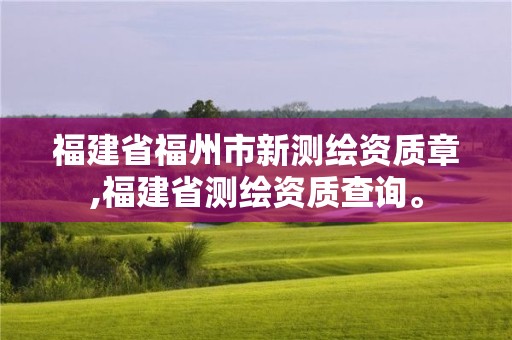 福建省福州市新測繪資質章,福建省測繪資質查詢。