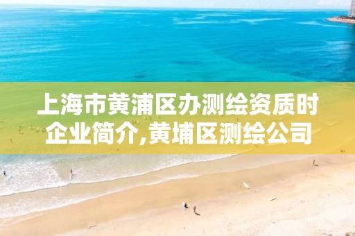 上海市黃浦區辦測繪資質時企業簡介,黃埔區測繪公司。