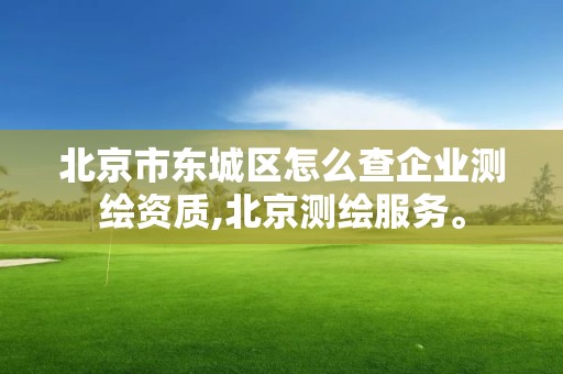 北京市東城區(qū)怎么查企業(yè)測繪資質(zhì),北京測繪服務(wù)。