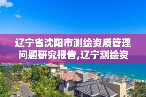 遼寧省沈陽市測繪資質管理問題研究報告,遼寧測繪資質查詢。